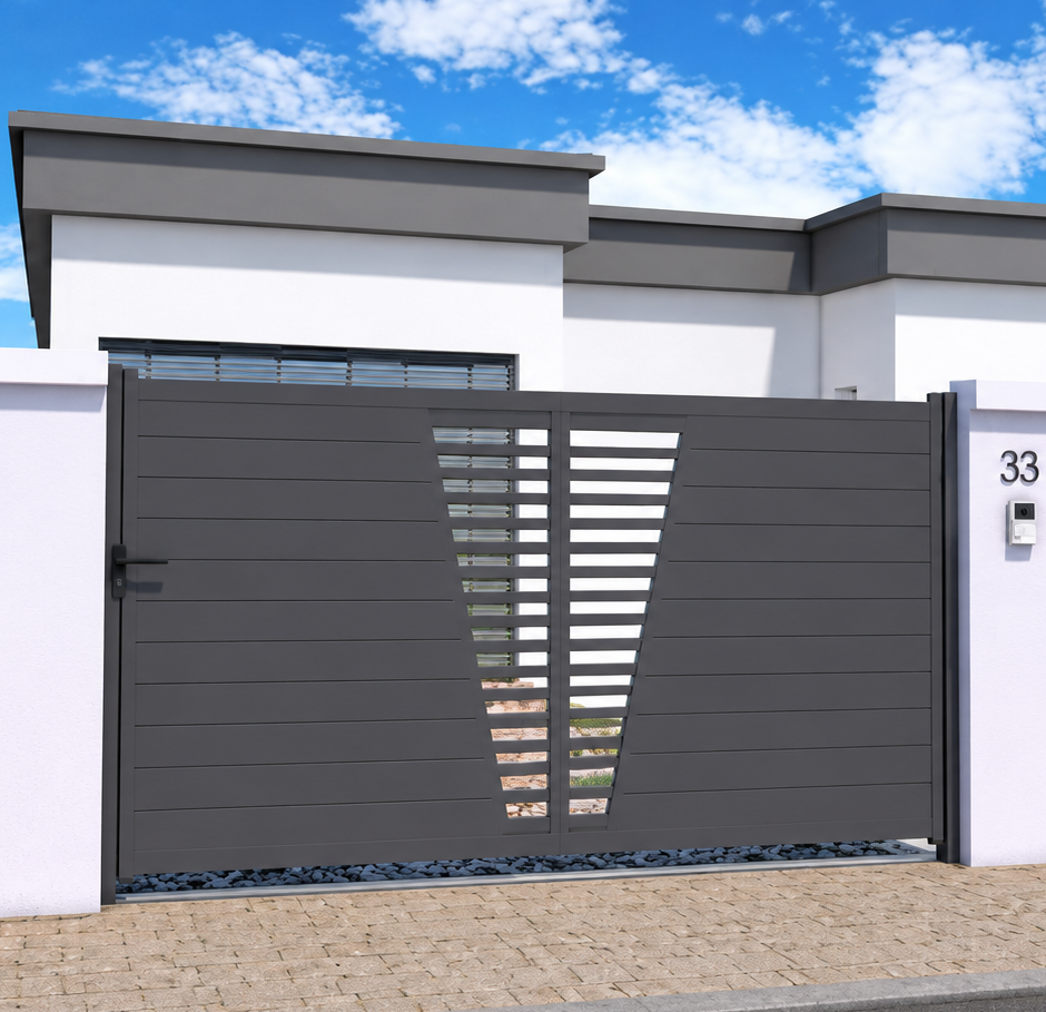 Puertas de aluminio y puertas peatonales para casas Winkaplast